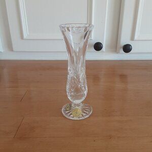 Vtg. Bohemia Czech Republic Lead Crystal Hand Cut Bud Vase